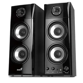 Genius reproduktory SP-HF1800A, 2.0, 50W, černé, regulace hlasitosti, dřevěné